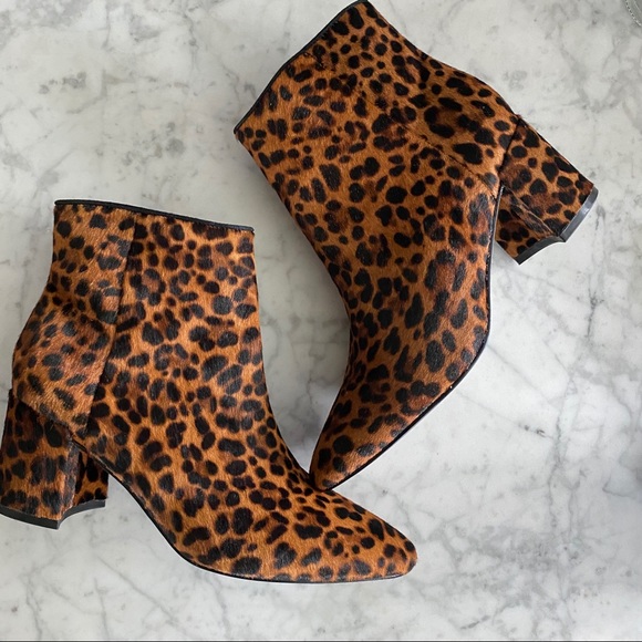 Marc Fisher Shoes - MARC FISHER leopard calf hair jadynly booties 7.5